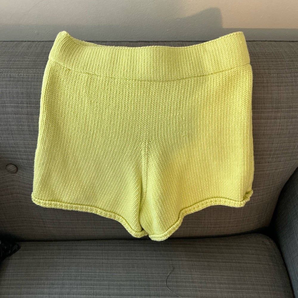 Zara Lemon Knit Shorts
